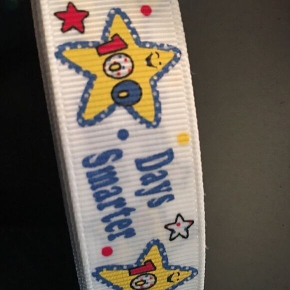 5/$20 grosgrain Ribbon 7/8” 5 yard 100 days smart - Picture 5 of 10